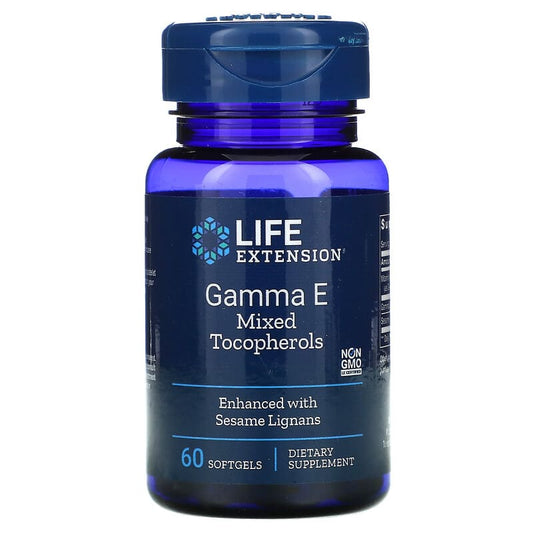 Life Extension Gamma E Mixed Tocopherols & Tocotrienols – Complete Vitamin E Spectrum – 60 Softgels