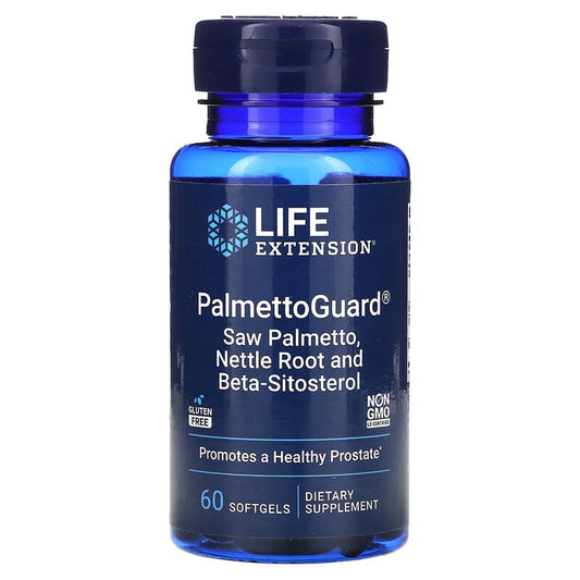 Life Extension, PalmettoGuard, Saw Palmetto/Nettle Root with Beta-Sitosterol, 60 Softgels