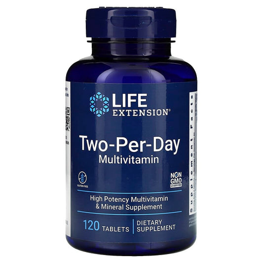 Life Extension Two-Per-Day Multivitamin, Vitamins B, C, D, zinc, Packed with Over 25 Vitamins