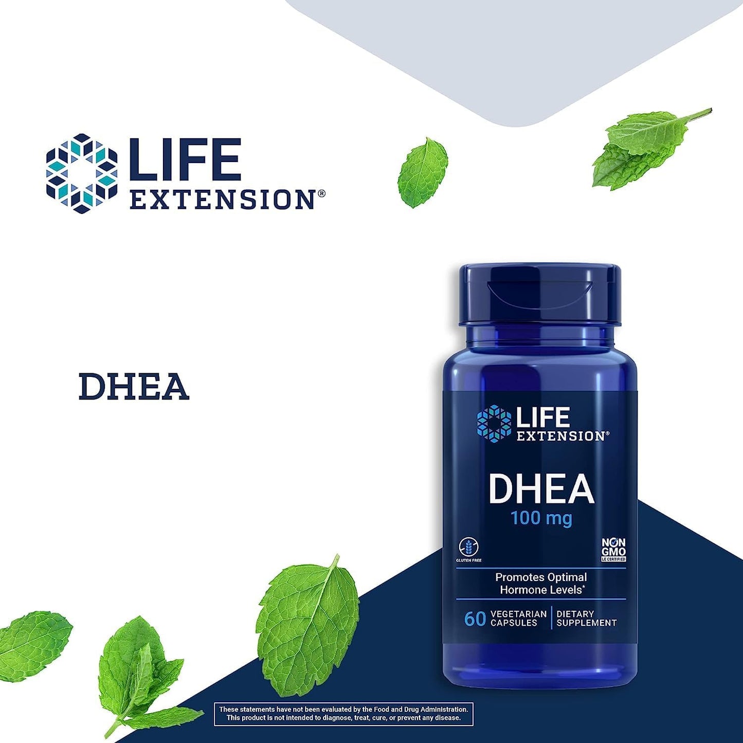 Life Extension DHEA - for Hormone Balance, Immune Support, Sexual Health, Bone & Cardiovascular Health and Anti-Aging and Mood Support Non-Gmo, Gluten-Free - 60 Vegetarian Capsules