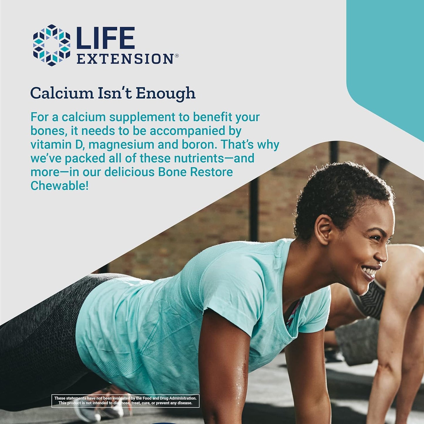 Life Extension Bone Restore Chewable Tablets - Sugar-Free Chocolate Flavor Calcium Supplement with Vitamin D3, plus Magnesium, Zinc & Boron for Bone Health & Strength - Gluten-Free, Non-Gmo - 60 Count