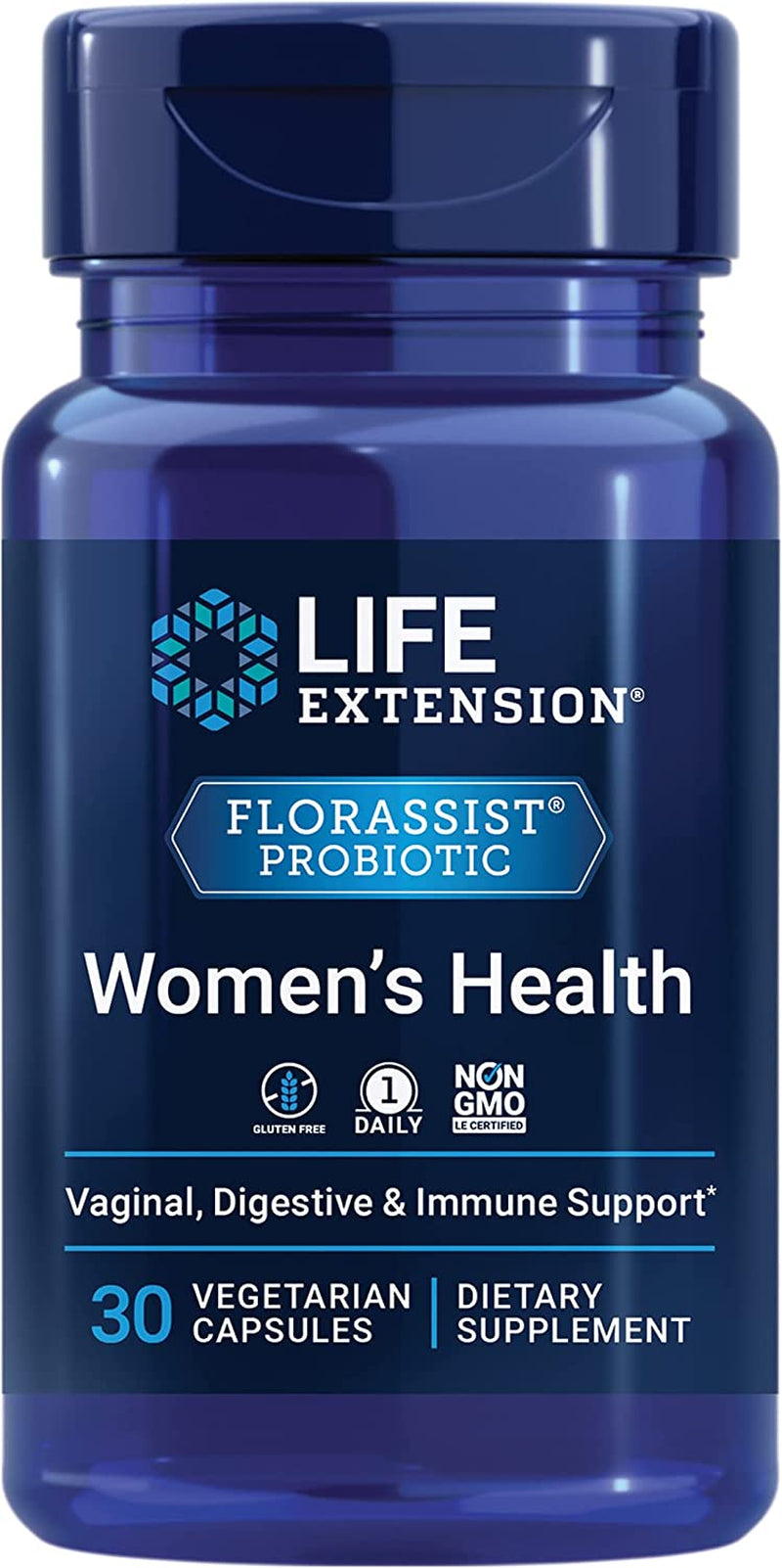 Life Extension FLORASSIST® Probiotic Women'S Health – Daily Probiotics Supplement - Women’S Vaginal, Digestive & Immune Health Support – Gluten-Free, Non-Gmo, Vegetarian – 30 Capsules