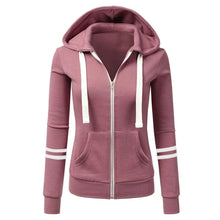 Women Autumn Long Sleeve Hoodies Cardigan Ladies Zip-up Hooded Sweatshirts Jacket Casual Slim Fashion Ladies Hoodies Femme