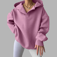 Women'S V Neck Oversized Hoodie With Pocket Fashion Trend Streetwear Classic Style Fleece Lined Sweatshirt Oversized Hoodie