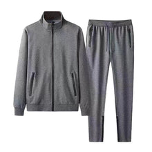 Men'S Autumn And Winter Sports Casual Suits Two Piece Solid Color Sweatshirt And Straight Sweatpants Tracksuit For Men Stylish