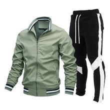 Men's Sports Suit 2 Piece Outfit Casual Jogging Tracksuits Casual Jacket Fashion Men Outdoor Waterproof Sports Set Men Clothing