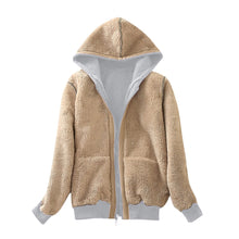 Women Fleece Lined Warm Oversized Sweatshirt For 2024 Fall Winter Casual Thermal Hoodies Drawstring Zip Up Hooded Jackets