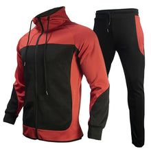 Men'S Hooded Zip Up Hoodie Set Autumn Winter Two Pieces Outfit Outdoor Sports Casual Clothing Hood Coat And Sweatpants Suit