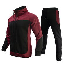 Men'S Hooded Zip Up Hoodie Set Autumn Winter Two Pieces Outfit Outdoor Sports Casual Clothing Hood Coat And Sweatpants Suit