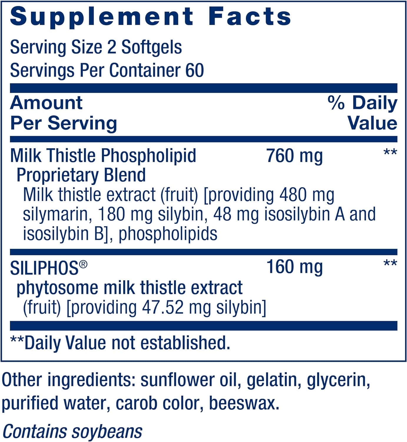 Life Extension Advanced Milk Thistle - with Silybin, Phosphatidylcholine and Other Phospholipid - for Liver, Kidney Health & Detox - Non-Gmo, Gluten-Free -120 Softgels